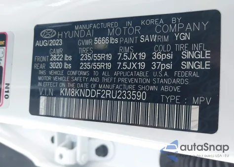 2024 Hyundai Ioniq 5 Sel z USA, uszkodzony, nr VIN KM8KNDDF2RU233590